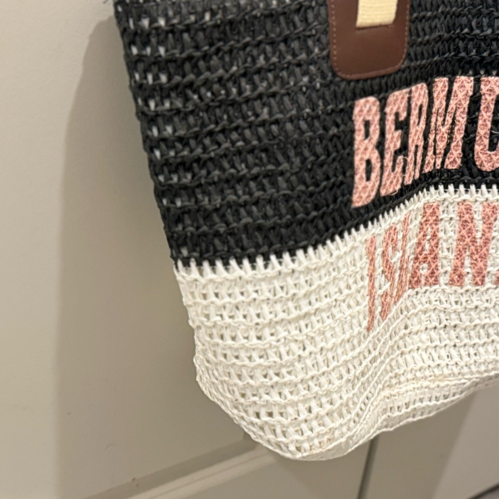 Lucky 7 USA Bermuda Islands Woven Beach Bag - Picture 3 of 6